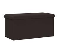 Foldable Storage Bench PVC Entryway End Of Bed Tufted Ottoman Seat Box vidaXL