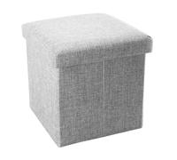 Foldable Storage Box 30x30x30cm Ottoman Cube Space Foot Seat Stool Pouffe