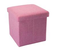 Foldable Storage Box 30x30x30cm Ottoman Cube Space Foot Seat Stool Pouffe