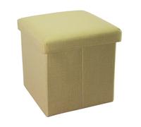 Foldable Storage Box 30x30x30cm Ottoman Cube Space Foot Seat Stool Pouffe
