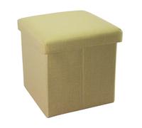 Foldable Storage Box 38x38x38cm Ottoman Cube Space Foot Seat Stool Pouffe