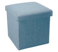 Foldable Storage Box 38x38x38cm Ottoman Cube Space Foot Seat Stool Pouffe