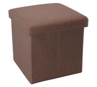 Foldable Storage Box 38x38x38cm Ottoman Cube Space Foot Seat Stool Pouffe