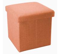 Foldable Storage Box 38x38x38cm Ottoman Cube Space Foot Seat Stool Pouffe