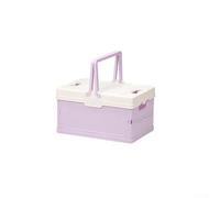 Foldable Storage Box for Car Home & Picnic Organization Compact PP Plastic Collapsible Basket with Lid for Toys Gifts & Supplies - Space Saving Container(Purple)