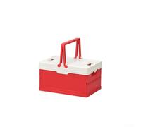 Foldable Storage Box for Car Home & Picnic Organization Compact PP Plastic Collapsible Basket with Lid for Toys Gifts & Supplies - Space Saving Container(Red)