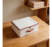 Foldable Storage Box with Lid for Clothes and Home Items Large Capacity Collapsible Bin Space Saving When Folded Flat (15L)