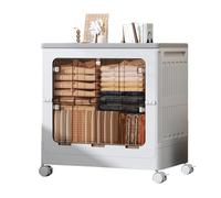 Foldable Storage Box with Wheels & Lid, 210L Extra Large Storage Bins