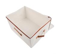 Foldable Storage Container With Lid For Clothes Toys Quilts And Home Items Portable Handles On Both Sides For Easy Relocation(25L)