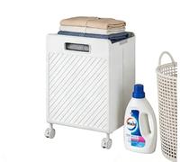 Foldable Storage Container with Wheels, Portable Laundry Basket Trolley