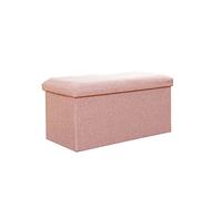 Foldable Storage Ottoman 38x38x38cm Cushioned Cube Seat with Lid Multipurpose Storage Bench Max Weight Capacity 150kg Stylish Space Saver for Home & Office