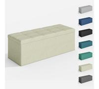 MCC Direct 110Cm Large Rectangular Ottoman Foldable Storage Bench Upholstered Foot Rest