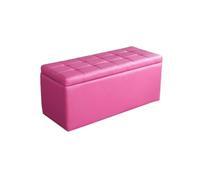 Foldable Storage Ottoman Pouf - Rectangular Upholstered Faux Leather Bench with Liner for Bedroom Living Room & Entryway (#12 80 cm) - Stylish Space-Saving Solution