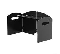 Foldable Stove Wind Shield for Outdoor Camping with Iron Zinc Alloy and Windproof Feature for Enhanced Cooking Stability on For Hiking Trips (Four-fold)