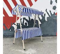 Foldable Street Food Cart on Wheels, Portable Vendor Stall for Outdoor Hot Dog and Ice Cream Sales