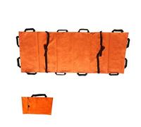 Foldable Stretcher - Cloth Soft Stretcher with 12 Handles for Patient Transport - Ideal for Hospitals, Homes & Emerncy Wound Care Orange