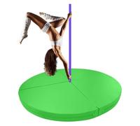 Foldable Stripper Pole Crash Mat, Portable Aerial Fitness Protection Pad, Padded Safety Mat for Dancing & Fitness, Green (120cm x 5cm / 47.2in x 2in)
