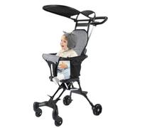 Foldable Stroller Bi-Directional Seat Rotatable Wheels