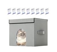 Foldable Summer Cooling Cat House, Tent Nest with 9 Ice Packs, Portable Air Conditioner Cat House, Heat Relief Pet Shelter, Chill Out Indoor Lounge Bed for Kitten Puppy Small Animal Pets Home Room