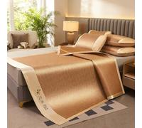 Foldable Summer Sleeping Mat Cooling Mattress Pad, Rattan Cooling Mat for Bed, Breathable Bed Sheet Air Conditioning Mat for Home Bedroom School Dormitory(C,180 * 200m/70.8 * 78.7in)