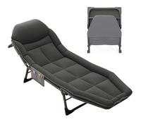 Foldable Sun Loungers, 5-Position Adjustable Chaise Lounge Chair for Outdoor Patio, Camping, Beach