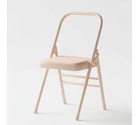 Foldable Support Chair -Steel e Comfortable PU Upholstery Ideal for Studio & Home Use Lightweight & Portable (Light Red)