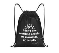 Foldable Swim Bag I Don't Like Morning People Waterproof Bag Stadium Bag 36x42cm for School,Camping,Gym
