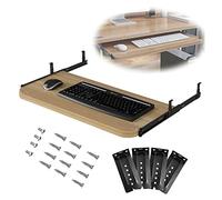 Foldable Table Adjustable Office And Home Simple Desk Dining Table，Sliding Support for Computer Mouse with Drawer Tray 540/600/700×270mm Under Desk Storage Solution for Office & PC SpaceSavi
