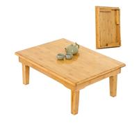 Foldable Table - Japanese Low Dining Table Coffee Table for Meditation Space-Saving Floor Table Ideal for Living Room Office and Farm Use Perfect for Sitting on the Floor