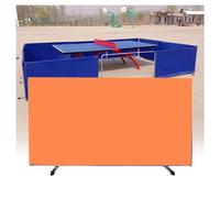 Foldable Table Tennis Baffles - Portable Surround Barriers for Clubs & Stadiums, 2PCS Orange 140x75CM, Movable Competition Fences, Temporary Partition Screens