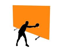 Foldable Table Tennis Court Fence,Ping Pong Field Fence Surround Baffles Block,Pickleball Court Baffles,for Club/School(Orange,140x75cm-2pieces)