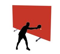 Foldable Table Tennis Court Fence,Ping Pong Field Fence Surround Baffles Block,Pickleball Court Baffles,for Club/School(Red,140x75cm-8pieces)
