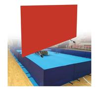 Foldable Table Tennis Privacy Screens - Self-Training Partition for Clubs & Schools, Temporary Baffles (2PCS, Red, 140x75CM) - 6 Colors Available