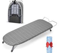 Foldable Table Top Ironing Board with Iron Rest, Compact Folding Steam Iron Tabl