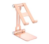 Foldable Tablet Stand Golden Aluminium Alloy Silicone Desktop Holder