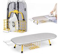 Foldable Tabletop Ironing Board - Ironing Table with Iron Rest, Space-Saving & Heat-Resistant Mesh Cover, Portable for Travel, Dorms, Apartments