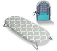 Foldable Tabletop Ironing Board - Space-Saving Steam Ironing Table, Adjustable Height & Heat-Resistant Mesh Cover, Portable for Travel, Dorms, Apartments (Grey)