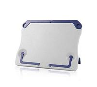 Foldable Tabletop Sheet Music Stand Holder, Book Stand Shelf Tablet Stand Desktop Reading Holder Shelf Rack, Document Cook Book Holder with 2 Page Holders (white)