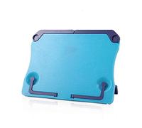 Foldable Tabletop Sheet Music Stand Holder, Book Stand Shelf Tablet Stand Desktop Reading Holder Shelf Rack, Document Cook Book Holder with 2 Page Holders (blue)
