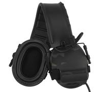 Foldable Tactical Communication Headset, with Microphone for Shooting Hunting, Industrial Team Use, Durable Earmuffs(Black)