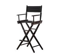 Foldable Tall Directors Chair 30'' - Makeup Chair for Artists 330lbs Capacity Portable & Solid for Makeup Studio Bar Fishing Tea Sketching - Black