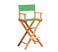 Foldable Tall Directors Chair - Heavy Duty Makeup Artist Chair with Solid Wood & Canvas Seat, Portable Footrest, 440 lbs Capacity, 45in Height - Perfect for Professionals & Events