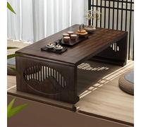 Foldable Tea Table, Collapsible Low Table for Floor Sitting, Nan Bamboo Coffee Table for Living Room and Meetings, No Assembly Required