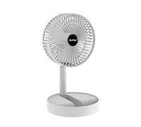 Foldable Telescopic Fan Wireless Portable Desk Fan USB Rechargeable Built-in Battery 2000mAh Adjustable Height 3 Speeds For Outdoor Household Adjustable Mini Ventilation Fan