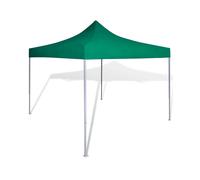 Foldable Tent 3 x 3m Green 600D Oxford PVC Waterproof Powder-Coated Steel 2.35m