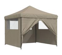 vidaXL Foldable Party Tent Pop-Up with 4 Sidewalls 3x3m Anthracite Gazebo