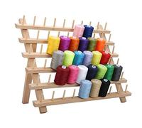 Foldable Thread Rack Wood Thread Holder 60 Spool Thread Wooden Storage Rack Thread Spool Stand Sewing Cone Storage Organiser, Sewing Quilting Embroidery Bobbin Orgainzer & Rack, Sewing Craft Tools