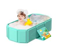 Foldable Toddler Bathtub | Portable Toddler Bath Tub Foldable | Anti-Slip Reclining Sitting Body Cleansing Bucket for Travel Nursery Bathroom Backyard Boys Girls