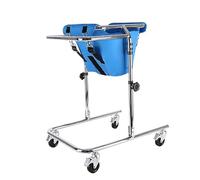 Foldable Toddler Walker with Wheels and Seat, Height Adjustable Rehabilitation Standing Frame for Kids with Cerebral Palsy or Disability