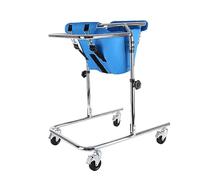 Foldable Toddler Walker with Wheels and Seat, Portable Rehabilitation Standing Frame for Kids with Cerebral Palsy or Disability